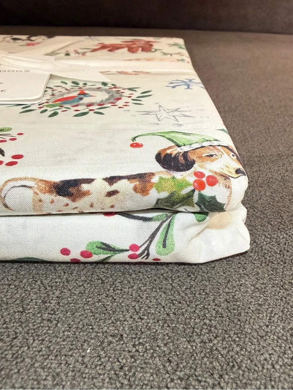 Pottery Barn Christmas Dogs Shower Curtain